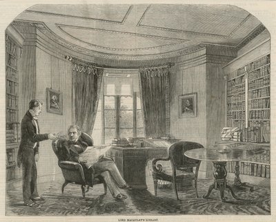 Bibliotheek van Lord Macaulay door English School