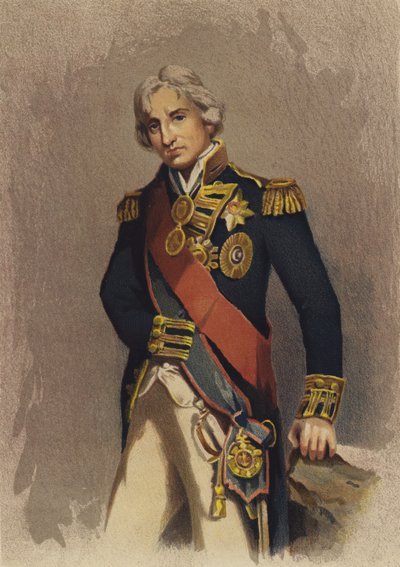 Lord Nelson (kleur litho) door English School