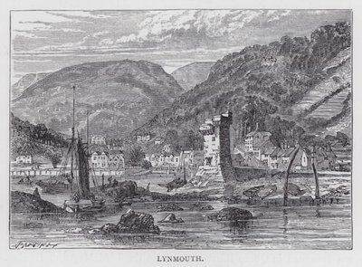 Lynmouth (gravure) door English School
