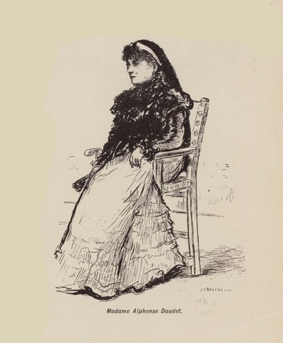 Madame Alphonse Daudet (litho) door English School