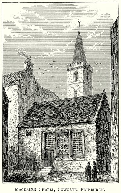 Magdalenakapel, Cowgate, Edinburgh (gravure) door English School