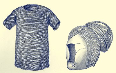 Mailcoat en zilveren helm, voor 450 na Christus, uit 