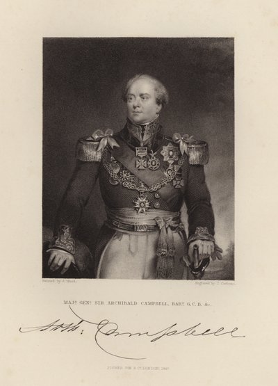 Generaal-majoor Sir Archibald Campbell door English School