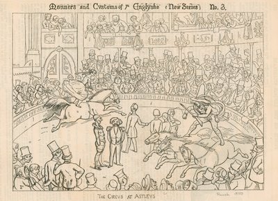 Manieren en gewoonten van de Engelsen: Het circus in Astleys (Astleys Amphitheatre), Londen door English School