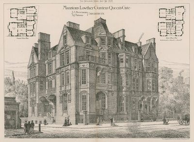 Mansions Lowther Gardens, Queens Gate, Kensington door English School
