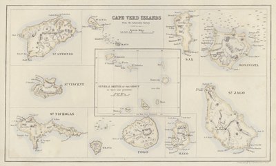 Kaart: Kaapverdische Eilanden, van de Admiralty Survey door English School