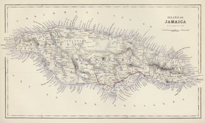 Kaart: Eiland Jamaica, door G H Swanston, Edinburgh door English School