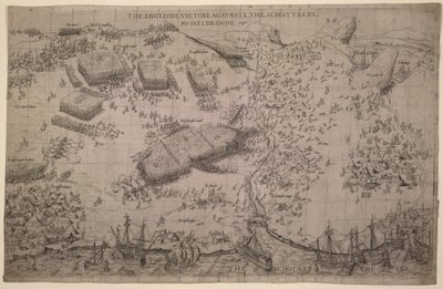 Maps.C.C.5.a.409 De Slag bij Pinkie, c.1547-48 door English School