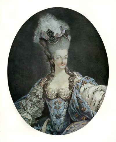 Marie Antoinette, koningin van Frankrijk (prent) door English School