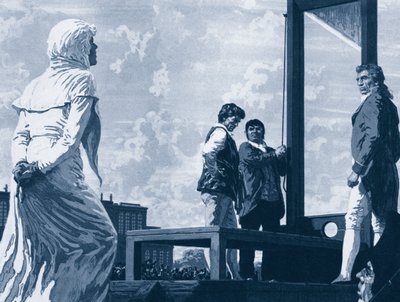 Marie Antoinette nadert de guillotine door English School