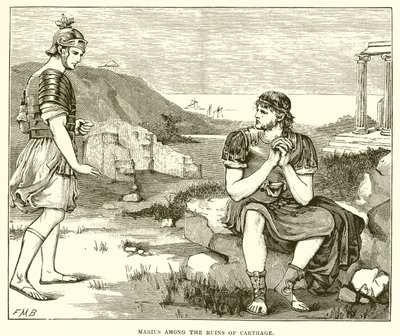 Marius tussen de ruïnes van Carthago door English School