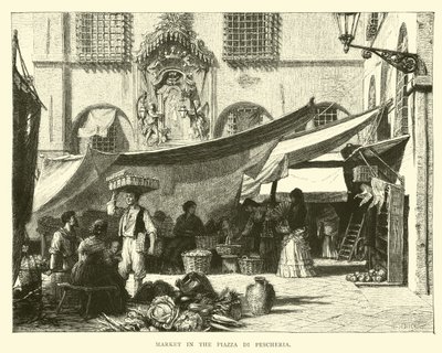 Markt op de Piazza di Pescheria door English School