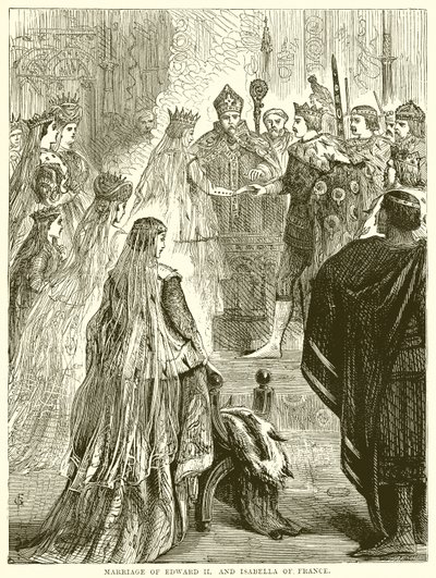 Huwelijk van Eduard II en Isabella van Frankrijk door English School
