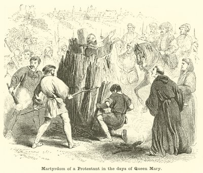 Martelaarschap van een Protestant in de dagen van Koningin Mary door English School