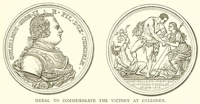 Medaille ter herdenking van de overwinning bij Culloden door English School