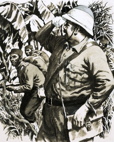 Melton Prior marcheert door de Birmese jungle met de 11e Bengal Native Infantry door English School