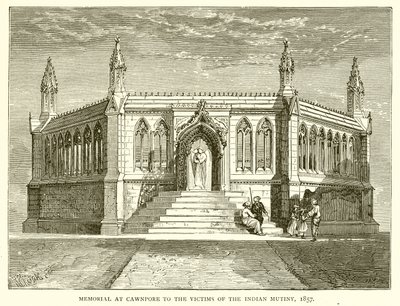 Gedenkteken in Cawnpore voor de slachtoffers van de Indiase opstand, 1857 door English School
