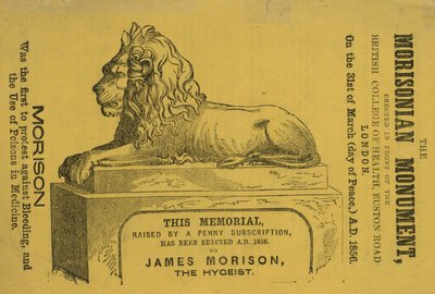 Gedenkteken opgericht in 1856 voor James Morison, de Hygeist door English School