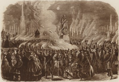 Mendelssohn Festival, de Fakkeloptocht, 1860 door English School