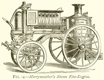 Merryweathers stoombrandweerwagen door English School