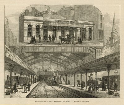Uitbreiding van de Metropolitan Railway naar Aldgate door English School