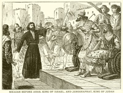 Micha voor Achab, koning van Israël, en Josafat, koning van Juda door English School