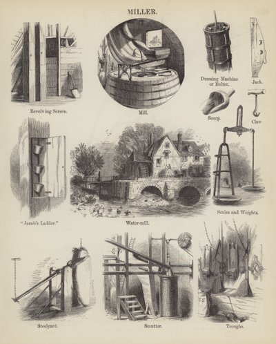 Molenaar (gravure) door English School
