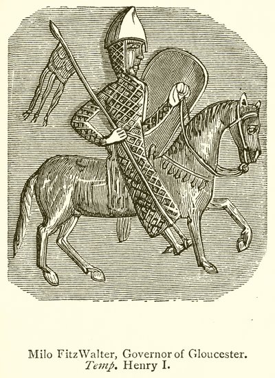 Milo FitzWalter, Gouverneur van Gloucester. Temp. Hendrik I door English School
