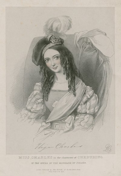 Miss Charles in de rol van Cherubino in de opera De bruiloft van Figaro door English School