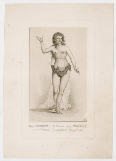 Miss Chudleigh, in de rol van Iphigenia, op het Venetiaanse Ambassadeursbal door English School