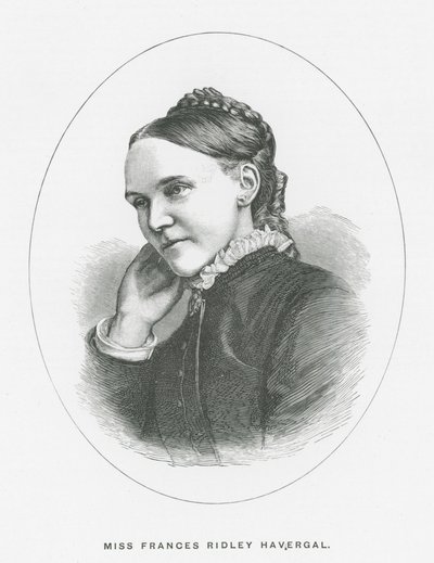 Miss Frances Ridley Havergal (litho) door English School