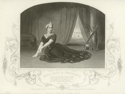 Mevrouw Glyn als Constance, Koning Jan, Act III, scène I door English School