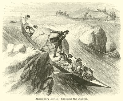 Zendingsgevaren, de Stroomversnellingen doorvaren door English School