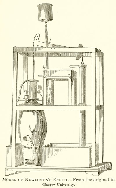 Model van Newcomens machine door English School