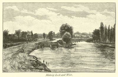 Molesey Sluis en Weir door English School