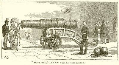 Mons Meg, het Grote Kanon bij het Kasteel door English School