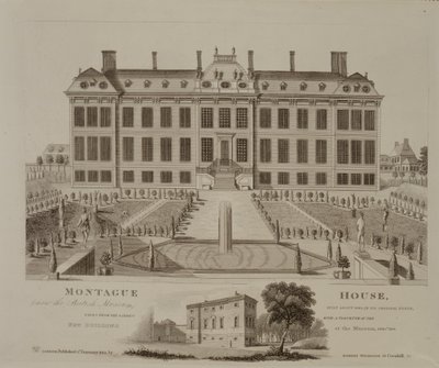 Montague House, nu het British Museum, 1813 door English School