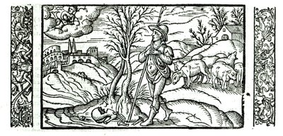 Maand januari uit een Herderskalender, 1579 door English School