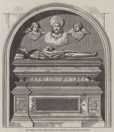 Monument voor Dr John Yonge, door Torrigiani, in de Rolls Chapel door English School