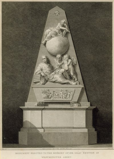 Monument ter nagedachtenis aan Sir Isaac Newton door English School
