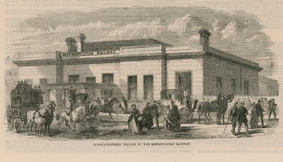 Moorgate Street Station van de Metropolitan Railway door English School