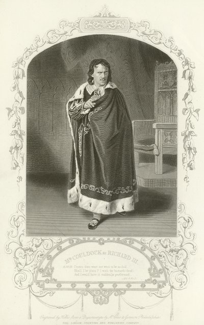 Mr Couldock als Richard III, Richard III, Act IV, Scene II door English School