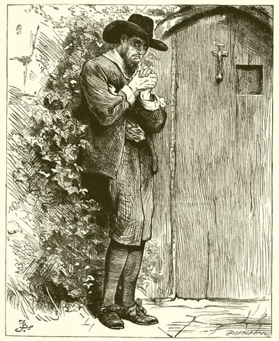 Meneer Vreesachtig. Hier stond hij ook een tijdje voordat hij durfde te kloppen door English School