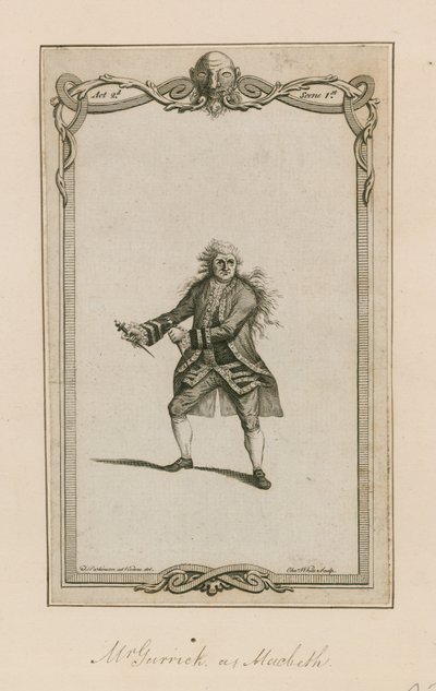 Mr Garrick als Macbeth door English School