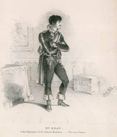 Mr Kean in de rol van Sir Edward Mortimer in The Iron Chest door English School