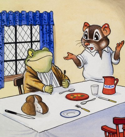 Meneer Pad wacht op zijn eten door English School