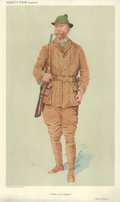 Mr Walter Winans, Sporen en triggers, 9 juni 1909, Vanity Fair cartoon door English School