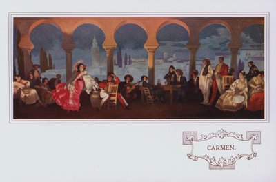Muurschilderingen in Peter Robinson restaurant: Carmen door English School