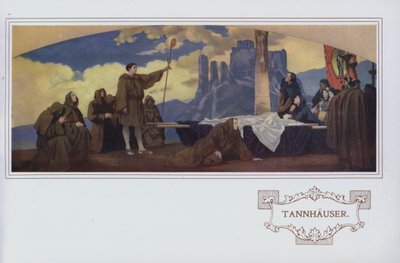 Muurschilderingen in Peter Robinson restaurant: Tannhauser door English School