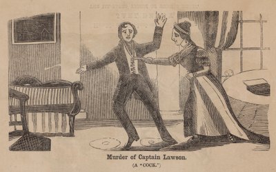 Moord op kapitein Lawson (gravure) door English School